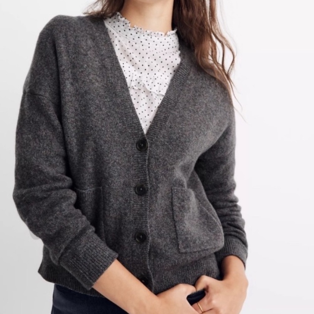 Madewell Short Kent Ex-Boyfriend Cardigan Sweater